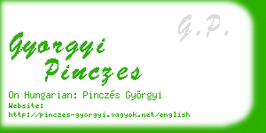 gyorgyi pinczes business card