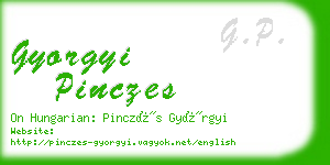 gyorgyi pinczes business card